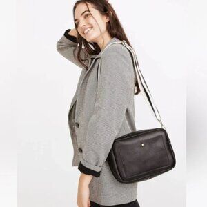 Madewell Black Leather Crossbody Bag
